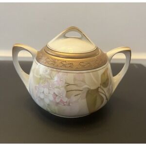 Vintage RS Germany Hand painted China Sugar Bowl 1900's  - G5